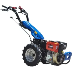 تیلر BCS 740 ایتالیا با روتیواتور، چرخ بزرگ، موتور دیزل 7 اسب استارتی